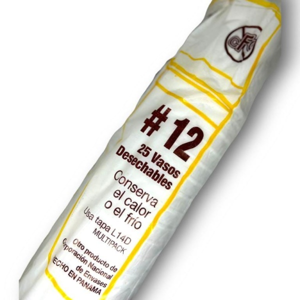 VASO 12 OZ FOAM (25U)