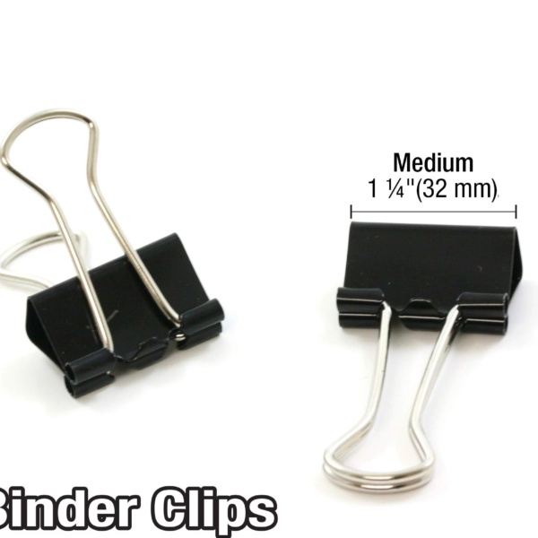 BINDER CLIP 32MM (1 1/4)(12U)