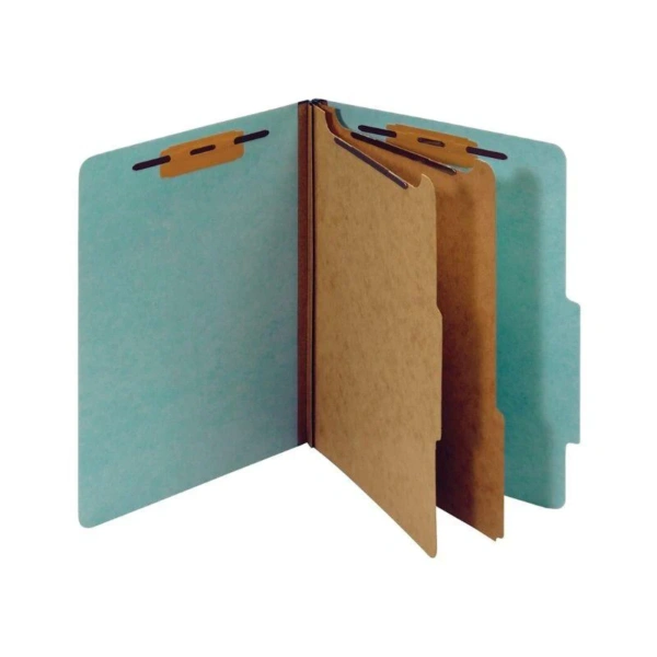 FOLDER CARTA 6 GANCHOS CELESTE