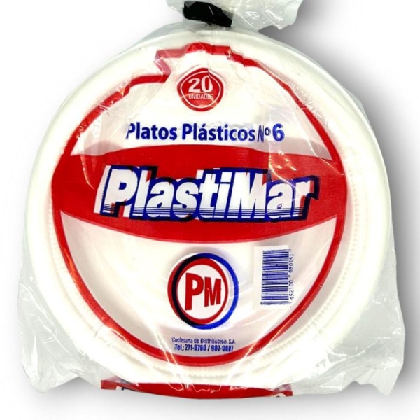PLATO #6 PLASTICO (20UND)