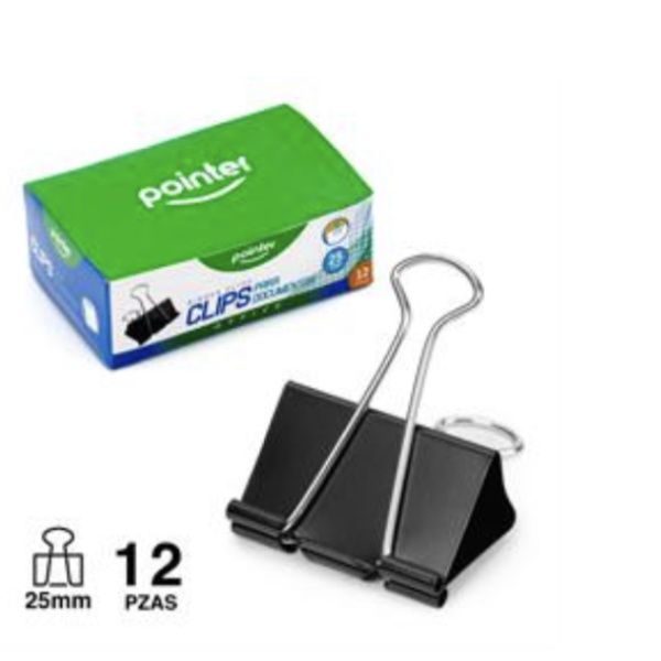 BINDER CLIP 25MM (1) (12U)