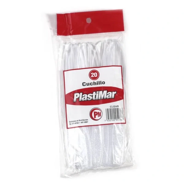 CUCHILLO PLASTICO TRANSPARENTE PLASTIMAR