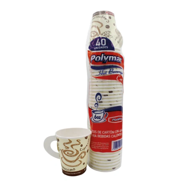 VASO P/CAFE 6OZ C/ASA PLyMR 40