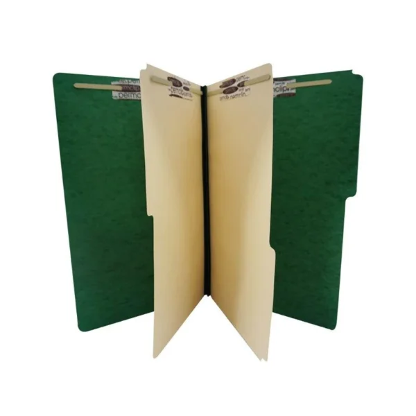 FOLDER LEGAL 6 GANCHOS VERDE