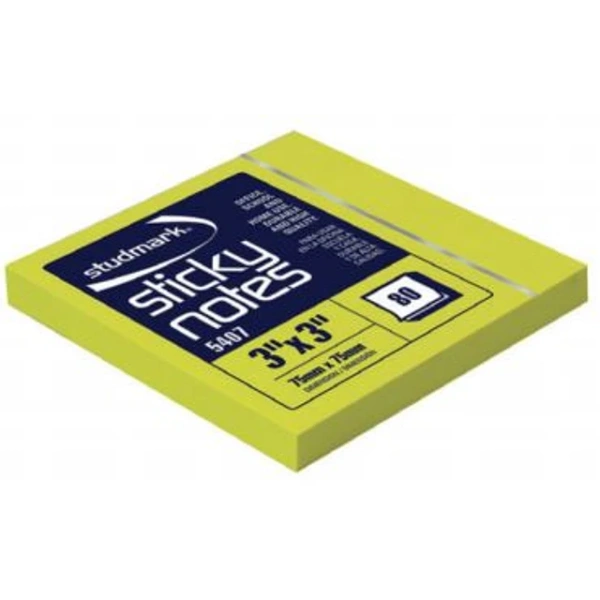 NOTAS ADH STUD 3X3 NEON AMARIL