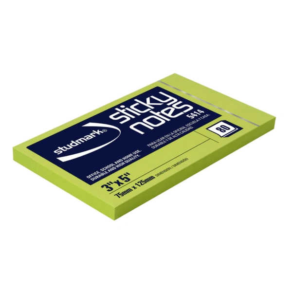NOTAS ADHESIVAS STUDMARK 3X5 VERDE NEON
