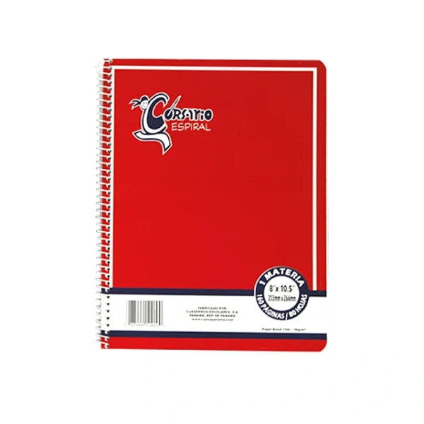 LIBRETA ESPIRAL 1 MATERIA 160P