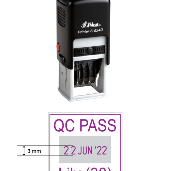 SELLO AUTOM C/FECHA 24X24MM