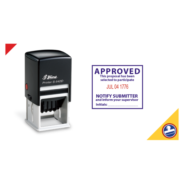 SELLO AUTOM C/FECHA 42X42MM