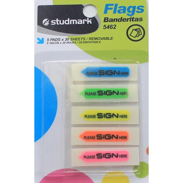 BANDERITAS SIGN HERE STUDMARK