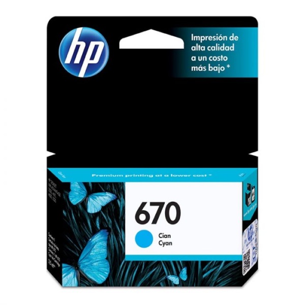 HP # 670 CZ114AL CyAN