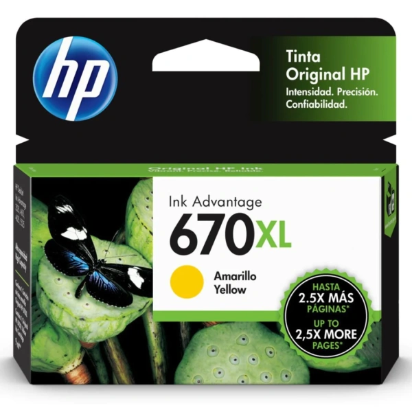 HP # 670 XL CZ120AL yELLOW
